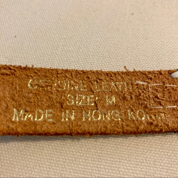 Vintage Leather Multicolor Beaded Belt, Sz M - Picture 11 of 12